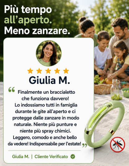 AERIVA™ Comfort Band – Braccialetto antizanzare per estate, viaggi e attività all’aperto